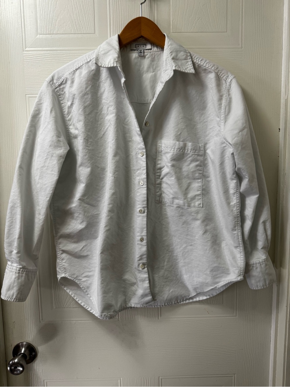 AYR White Button-Up Oxford Shirt